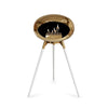 Le Feu Chromed Rose Gold Ground Wood High | Bio-ethanol Haard | Model 2025
