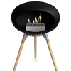 Le Feu Black Ground Wood Low | Bio-ethanol Haard | Model 2025