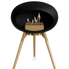 Le Feu Black Ground Wood Low | Bio-ethanol Haard | Model 2025