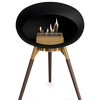 Le Feu Black Ground Wood Low | Bio-ethanol Haard | Model 2025