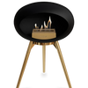 Le Feu Black Ground Wood Low | Bio-ethanol Haard | Model 2025