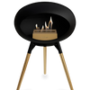 Le Feu Black Ground Wood Low | Bio-ethanol Haard | Model 2025