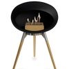 Le Feu Black Ground Wood Low | Bio-ethanol Haard | Model 2025