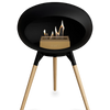 Le Feu Black Ground Wood Low | Bio-ethanol Haard | Model 2025