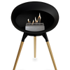 Le Feu Black Ground Wood Low | Bio-ethanol Haard | Model 2025