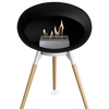 Le Feu Black Ground Wood Low | Bio-ethanol Haard | Model 2025