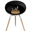 Le Feu Black Ground Wood Low | Bio-ethanol Haard | Model 2025