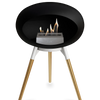 Le Feu Black Ground Wood Low | Bio-ethanol Haard | Model 2025