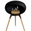 Le Feu Black Ground Wood Low | Bio-ethanol Haard | Model 2025