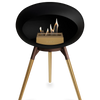 Le Feu Black Ground Wood Low | Bio-ethanol Haard | Model 2025