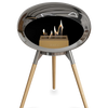 Le Feu Chromed Silver Ground Wood Low | Bio-ethanol Haard | Model 2025