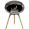 Le Feu Chromed Silver Ground Wood Low | Bio-ethanol Haard | Model 2025