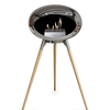 Le Feu Chromed Silver Ground Wood High | Bio-ethanol Haard | Model 2025