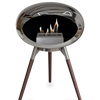 Le Feu Chromed Silver Ground Wood Low | Bio-ethanol Haard | Model 2025
