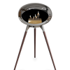 Le Feu Chromed Silver Ground Wood High | Bio-ethanol Haard | Model 2025