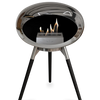 Le Feu Chromed Silver Ground Wood Low | Bio-ethanol Haard | Model 2025