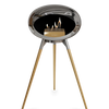 Le Feu Chromed Silver Ground Wood High | Bio-ethanol Haard | Model 2025