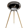 Le Feu Chromed Silver Ground Wood High | Bio-ethanol Haard | Model 2025