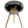 Le Feu Chromed Silver Ground Wood Low | Bio-ethanol Haard | Model 2025