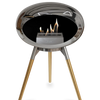Le Feu Chromed Silver Ground Wood Low | Bio-ethanol Haard | Model 2025