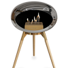 Le Feu Chromed Silver Ground Wood Low | Bio-ethanol Haard | Model 2025