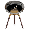 Le Feu Chromed Silver Ground Wood Low | Bio-ethanol Haard | Model 2025