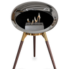Le Feu Chromed Silver Ground Wood Low | Bio-ethanol Haard | Model 2025