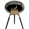 Le Feu Chromed Silver Ground Wood Low | Bio-ethanol Haard | Model 2025