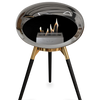 Le Feu Chromed Silver Ground Wood Low | Bio-ethanol Haard | Model 2025