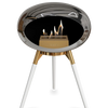 Le Feu Chromed Silver Ground Wood Low | Bio-ethanol Haard | Model 2025
