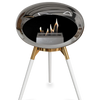 Le Feu Chromed Silver Ground Wood Low | Bio-ethanol Haard | Model 2025