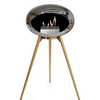 Le Feu Chromed Silver Ground Wood High | Bio-ethanol Haard | Model 2025