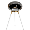 Le Feu Chromed Silver Ground Wood High | Bio-ethanol Haard | Model 2025