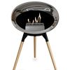 Le Feu Chromed Silver Ground Wood Low | Bio-ethanol Haard | Model 2025