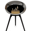 Le Feu Chromed Silver Ground Wood Low | Bio-ethanol Haard | Model 2025