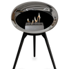Le Feu Chromed Silver Ground Wood Low | Bio-ethanol Haard | Model 2025