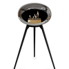 Le Feu Chromed Silver Ground Wood High | Bio-ethanol Haard | Model 2025