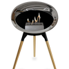 Le Feu Chromed Silver Ground Wood Low | Bio-ethanol Haard | Model 2025