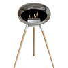 Le Feu Chromed Silver Ground Wood High | Bio-ethanol Haard | Model 2025