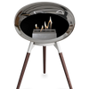 Le Feu Chromed Silver Ground Wood Low | Bio-ethanol Haard | Model 2025