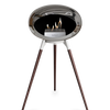 Le Feu Chromed Silver Ground Wood High | Bio-ethanol Haard | Model 2025