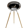 Le Feu Chromed Silver Ground Wood High | Bio-ethanol Haard | Model 2025