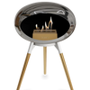 Le Feu Chromed Silver Ground Wood Low | Bio-ethanol Haard | Model 2025