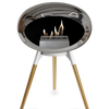 Le Feu Chromed Silver Ground Wood Low | Bio-ethanol Haard | Model 2025