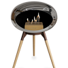 Le Feu Chromed Silver Ground Wood Low | Bio-ethanol Haard | Model 2025