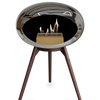 Le Feu Chromed Silver Ground Wood Low | Bio-ethanol Haard | Model 2025