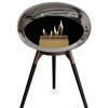 Le Feu Chromed Silver Ground Wood Low | Bio-ethanol Haard | Model 2025