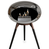 Le Feu Chromed Silver Ground Wood Low | Bio-ethanol Haard | Model 2025