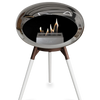 Le Feu Chromed Silver Ground Wood Low | Bio-ethanol Haard | Model 2025