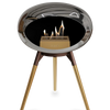Le Feu Chromed Silver Ground Wood Low | Bio-ethanol Haard | Model 2025